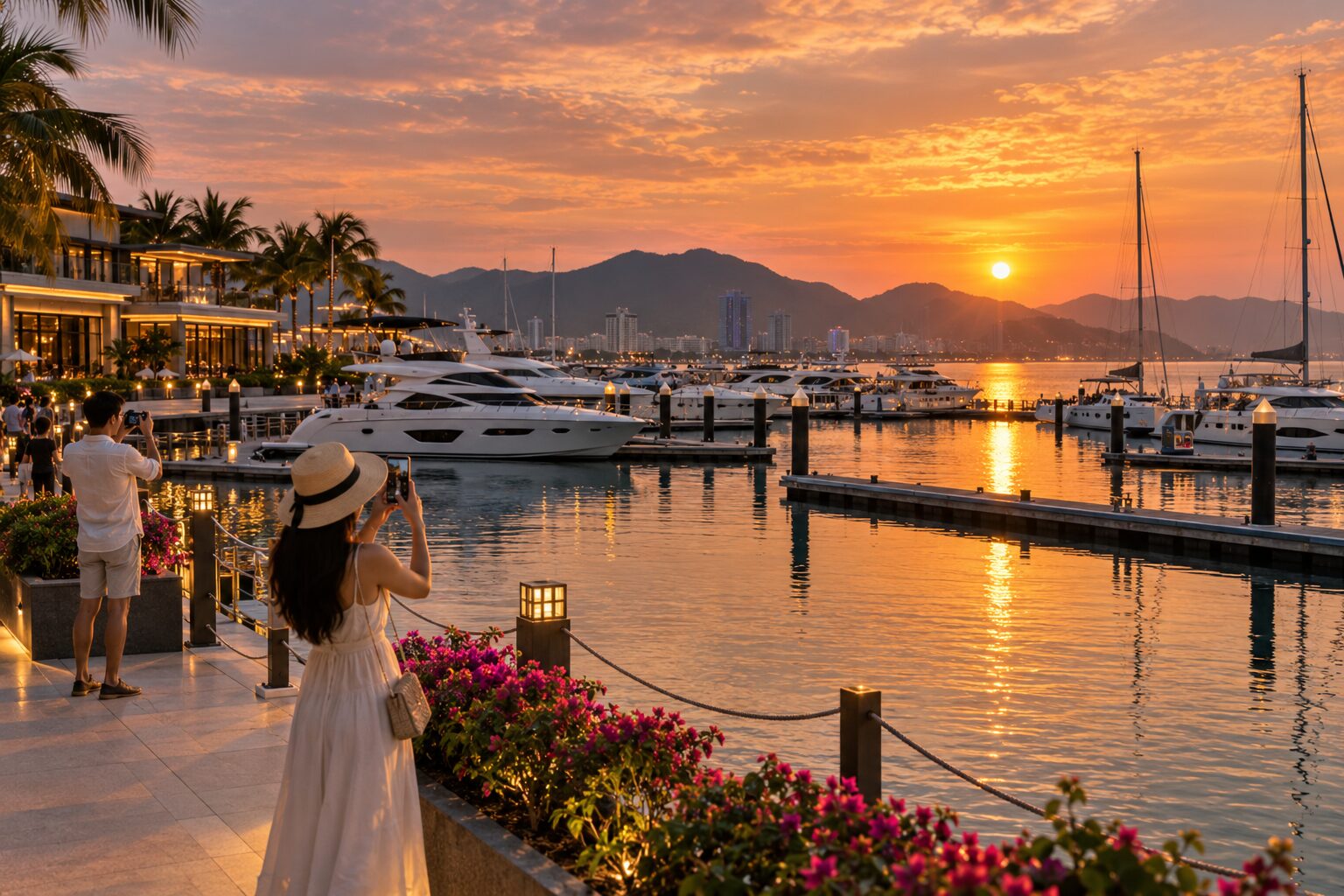 Bến du thuyền Nha Trang lúc hoàng hôn